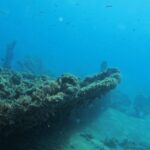 Restos del barco del arroz, pecio hundido en 1937 frente a Torrox Costa