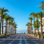 Imagen del balcón de europa en Nerja sin gente